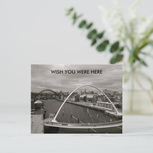 Millenium Bridge WÜNSCHT, DASS SIE HIER WAREN Post Postkarte (Stehend Vorderseite)