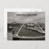 Millenium Bridge WÜNSCHT, DASS SIE HIER WAREN Post Postkarte (Vorne/Hinten)