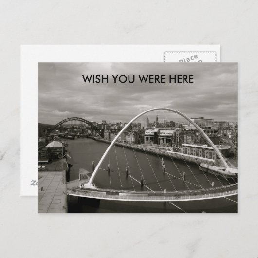 Millenium Bridge WÜNSCHT, DASS SIE HIER WAREN Post Postkarte (Vorne/Hinten)