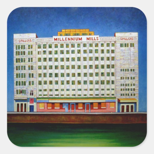Millenium Mills Quadratischer Aufkleber (Vorderseite)