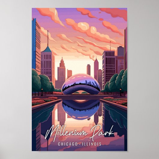 Millenium Park Chicago Poster (Vorne)