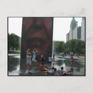 Millenium Park Fotain Postkarte