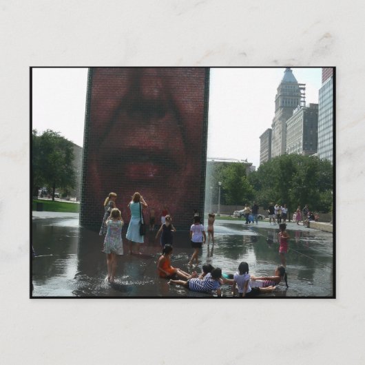 Millenium Park Fotain Postkarte (Vorderseite)