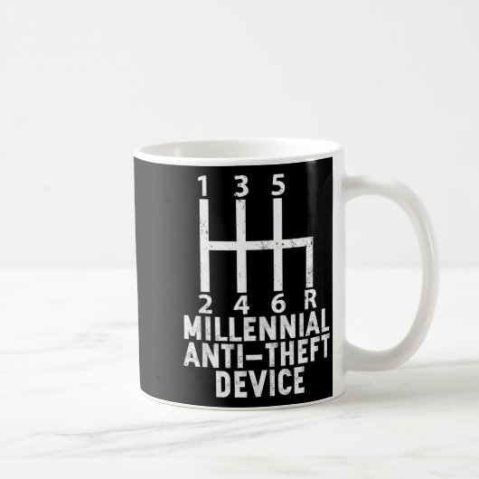Millennial Anti Theft Device _ Funny Stick Shift  Kaffeetasse (Rechts)