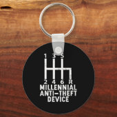 Millennial Anti Theft Device _ Funny Stick Shift  Schlüsselanhänger (Vorderseite)