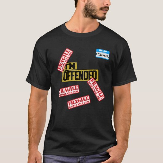 Millennial Candy Funny Ich bin verbannt Fragile Mi T-Shirt (Vorderseite)