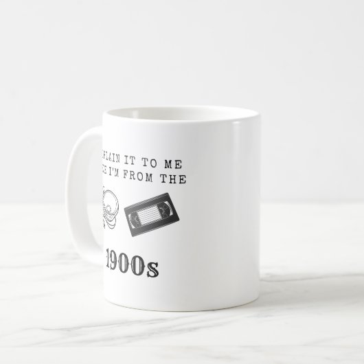 Millennial GenX Funny Gift - Erkläre es mir Kaffeetasse (Vorderseite Links)