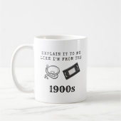 Millennial GenX Funny Gift - Erkläre es mir Kaffeetasse (Links)