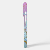 Millennial Marble | Playful Rainbow Ombre Monogram Case-Mate iPhone Hülle (Rückseite / Links)