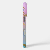 Millennial Marble | Playful Rainbow Ombre Monogram Case-Mate iPhone Hülle (Rückseite / Rechts)