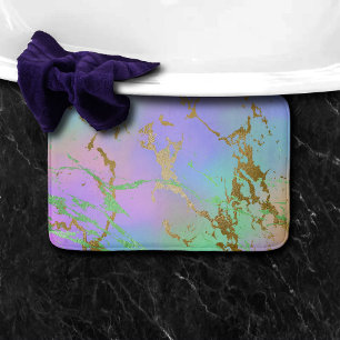 Millennial Marble   Playful Rainbow Pastel Ombre Badematte