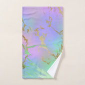 Millennial Marble | Playful Rainbow Pastel Ombre Badhandtuch Set (Handtuch)