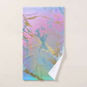 Millennial Marble | Playful Rainbow Pastel Ombre Badhandtuch Set (Handtuch)