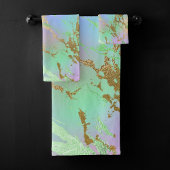 Millennial Marble | Playful Rainbow Pastel Ombre Badhandtuch Set