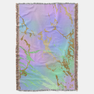 Millennial Marble   Playful Rainbow Pastel Ombre Decke