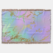 Millennial Marble | Playful Rainbow Pastel Ombre Decke (Vorderseite)