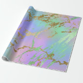 Millennial Marble | Playful Rainbow Pastel Ombre Geschenkpapier (Ungerollt)