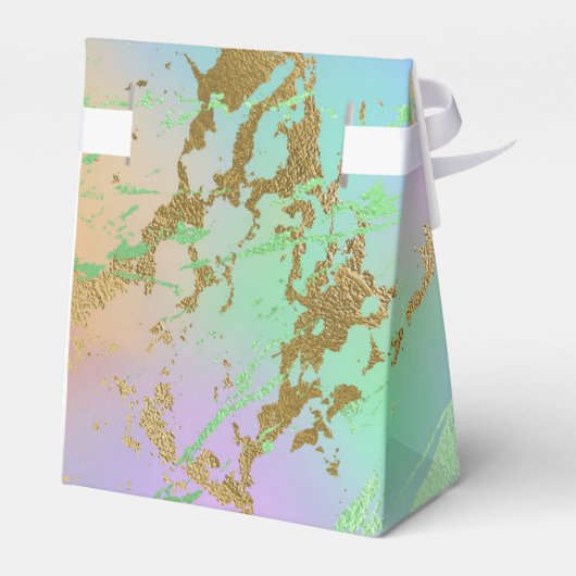 Millennial Marble | Playful Rainbow Pastel Ombre Geschenkschachtel (Rückseite)