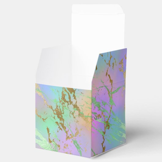 Millennial Marble | Playful Rainbow Pastel Ombre Geschenkschachtel (Geöffnet)