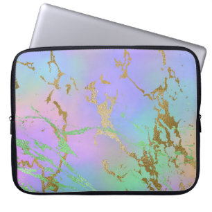 Millennial Marble Playful Rainbow Pastel Ombre Laptopschutzhülle