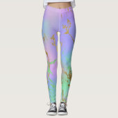 Millennial Marble | Playful Rainbow Pastel Ombre Leggings (Vorderseite)