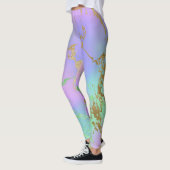 Millennial Marble | Playful Rainbow Pastel Ombre Leggings (Links)