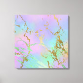 Millennial Marble | Playful Rainbow Pastel Ombre Leinwanddruck (Vorderseite)