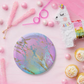 Millennial Marble | Playful Rainbow Pastel Ombre Pappteller (Party)