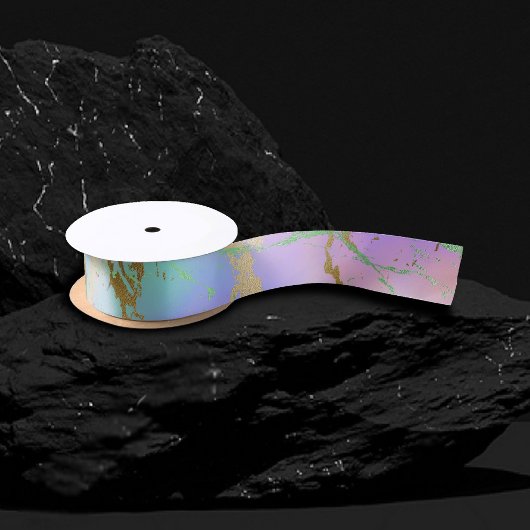 Millennial Marble | Playful Rainbow Pastel Ombre Satinband