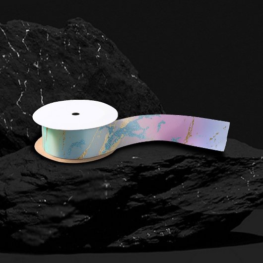 Millennial Marble | Playful Rainbow Pastel Ombre Satinband