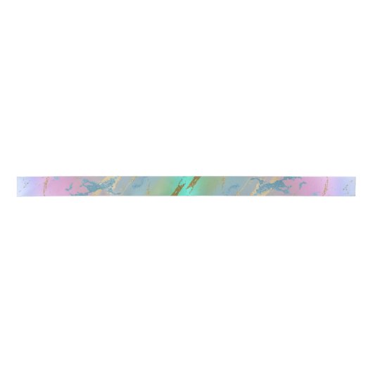 Millennial Marble | Playful Rainbow Pastel Ombre Satinband (Vorderseite)