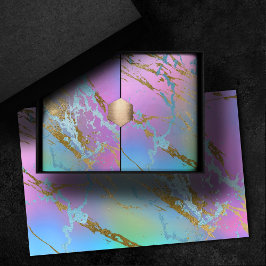 Millennial Marble | Playful Rainbow Pastel Ombre Seidenpapier