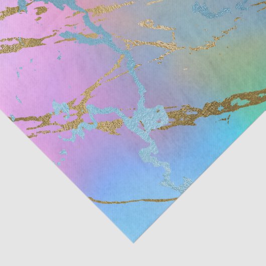 Millennial Marble | Playful Rainbow Pastel Ombre Seidenpapier (Ausschnitt)