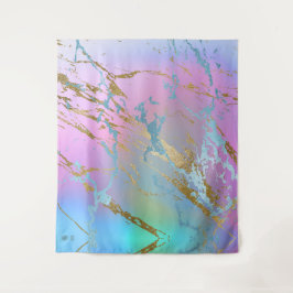 Millennial Marble | Playful Rainbow Pastel Ombre Wandteppich