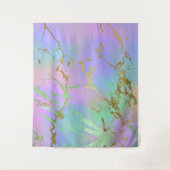 Millennial Marble | Playful Rainbow Pastel Ombre Wandteppich (Vorderseite)