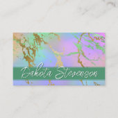 Millennial Marble | Rainbow Pastel Ombre Branding Visitenkarte (Vorderseite)