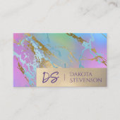 Millennial Marble | Rainbow Pastel Ombre Branding Visitenkarte (Vorderseite)