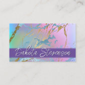 Millennial Marble | Rainbow Pastel Ombre Branding Visitenkarte (Vorderseite)