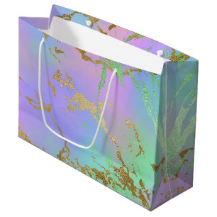 Millennial Marble Spielvoller Regenbogen Pastell Große Geschenktüte