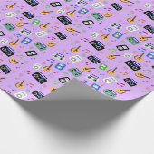 Millennial Music Patterrn Geschenkpapier (Ecke)