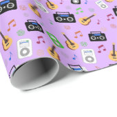 Millennial Music Patterrn Geschenkpapier (Rolleneckpunkt)