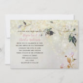 Millennial Pink Fairytale Woodsy Mason Jar Wedding Einladung (Vorderseite)