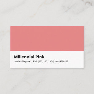 Millennial Pink   "Moderne Eleganz Farbe Visitenkarte