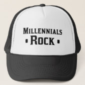 Millennials Rock Truckerkappe (Vorderseite)