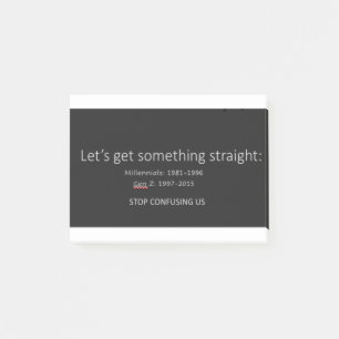 Millennials und Gen Z Post-it Klebezettel