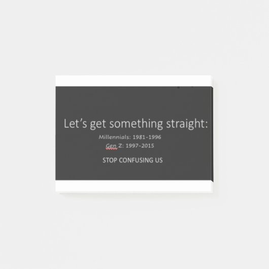 Millennials und Gen Z Post-it Klebezettel (Vorderseite)