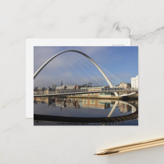 Millennium Bridge, Gateshead, Großbritannien Postkarte (Vorderseite/Rückseite Beispiel)