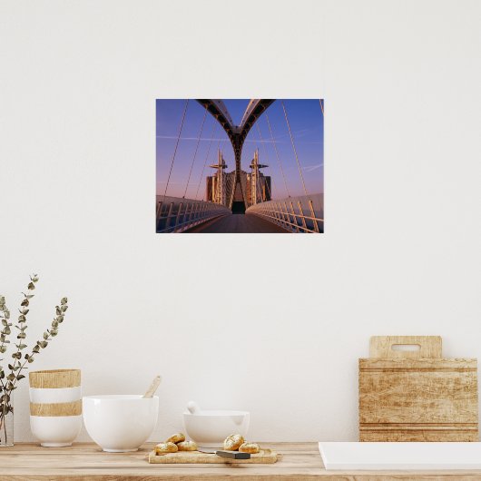 Millennium Bridge, Lowry Centre, Salford Poster (Küche)