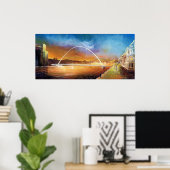 Millennium Bridge Newcastle upon Tyne Print Poster (Heimbüro)