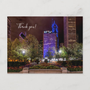 Millennium Park Frühlingszeit Nacht Danke Postkarte